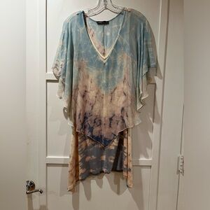 Gypsy 05 Tie Dyed Bamboo and Silk Overlay Dress XS